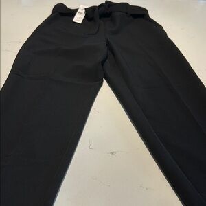 LOFT Charcoal Tie-Waist Pants